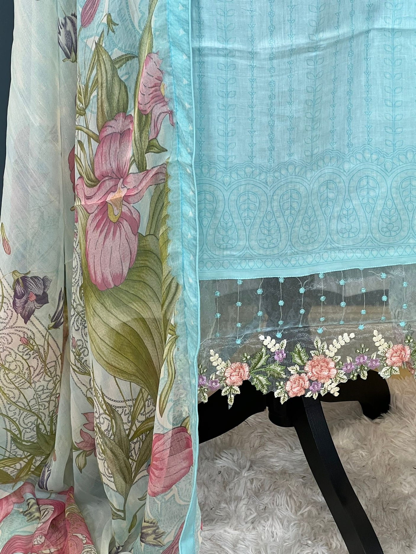 Pakistani Stitched Embroidered lawn Salwar kameez ready to ship