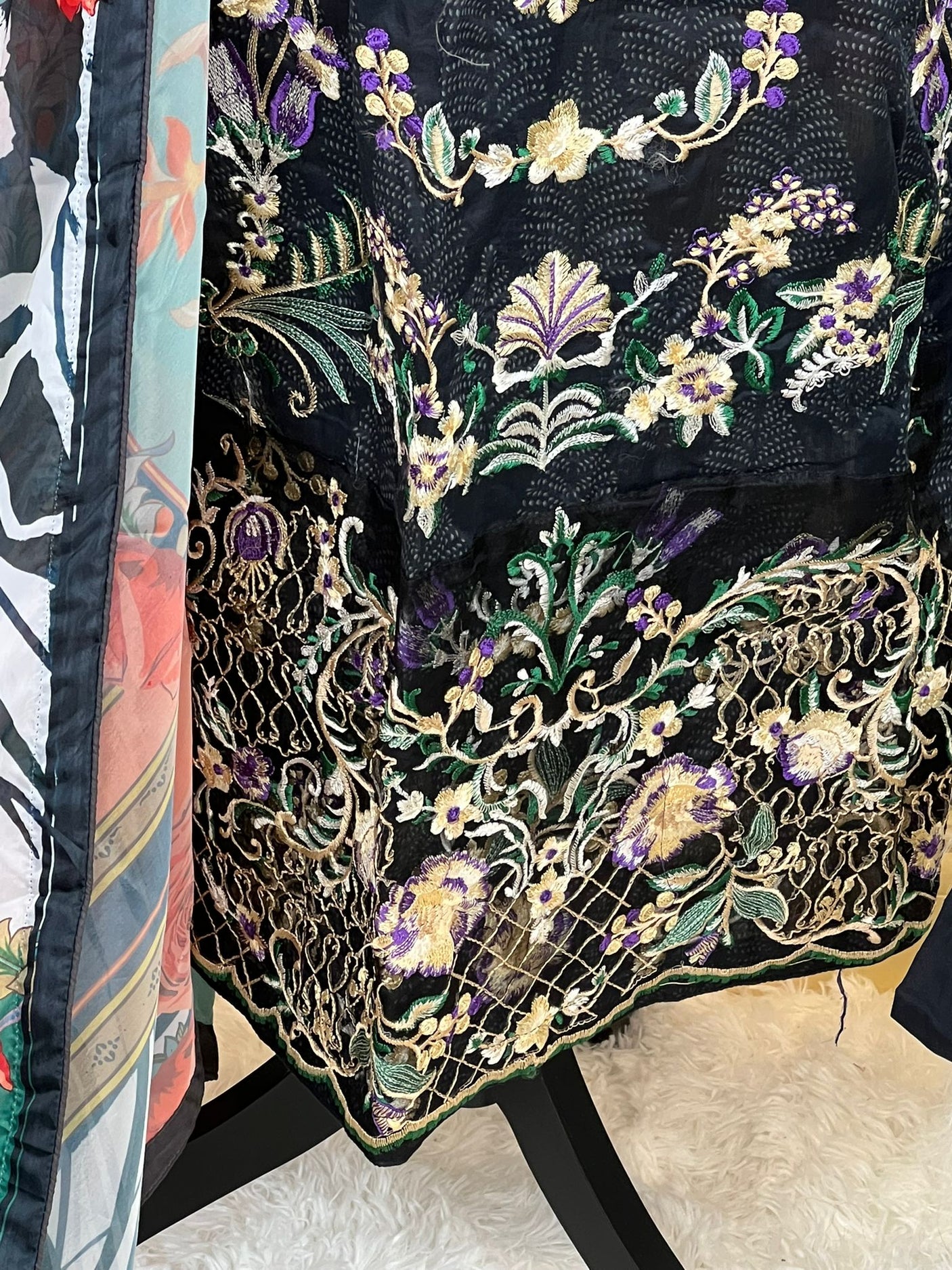 Pakistani lawn stitched Embroidered Suit Ready To Ship