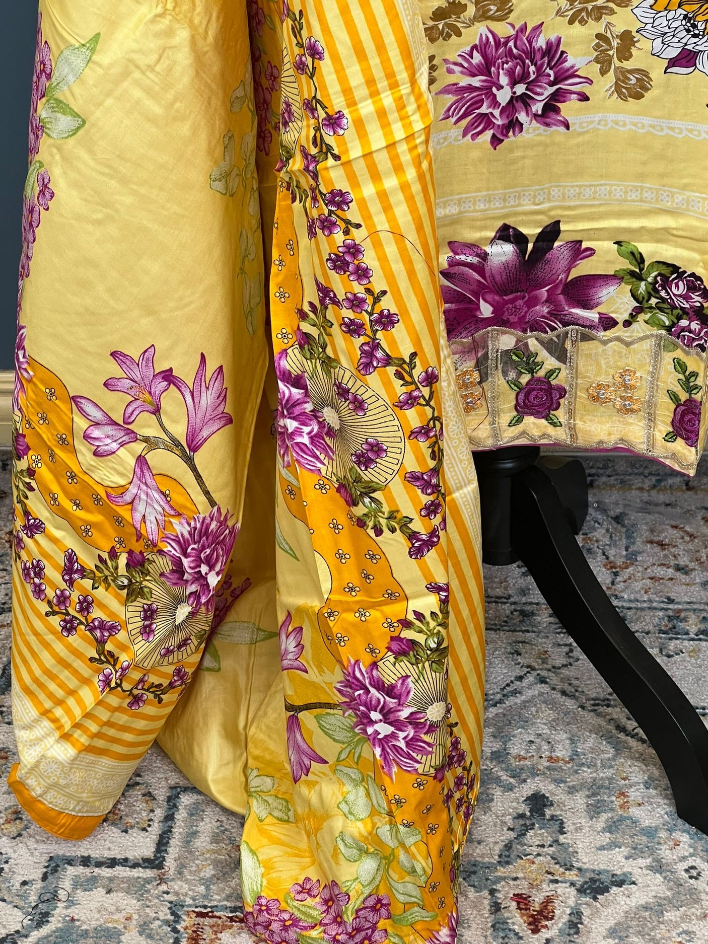 Pakistani linen Embroidered Salwar kameez Ready To Ship