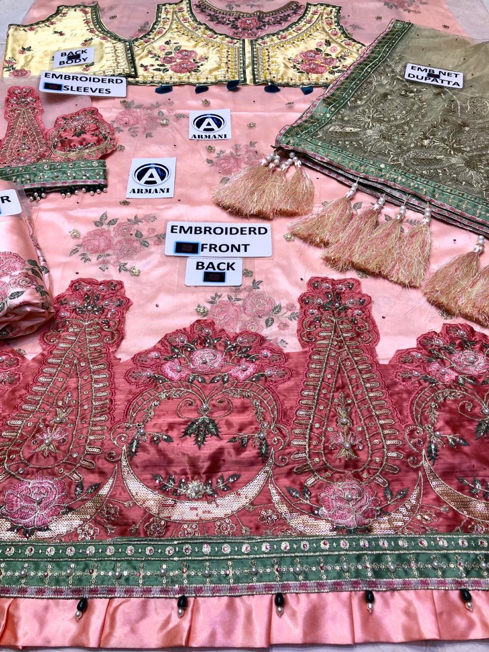 Pakistani Stitched Embroidery Party Wear Dresses Ready To Ship