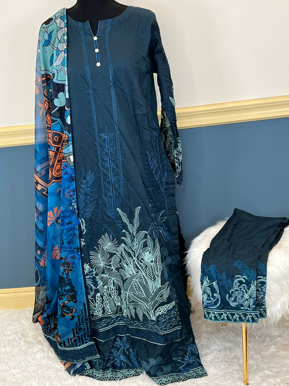 Luxury Embroidered lawn Ready To Ship