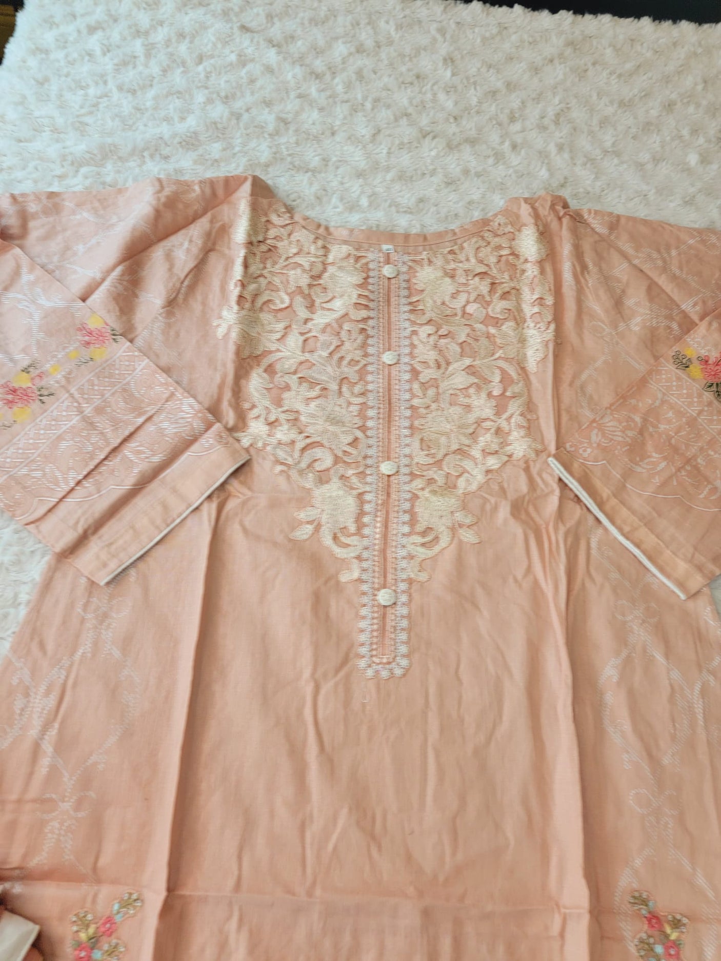 Pakistani Stitched Embroidery luxury lawn Dresses Ready To Ship