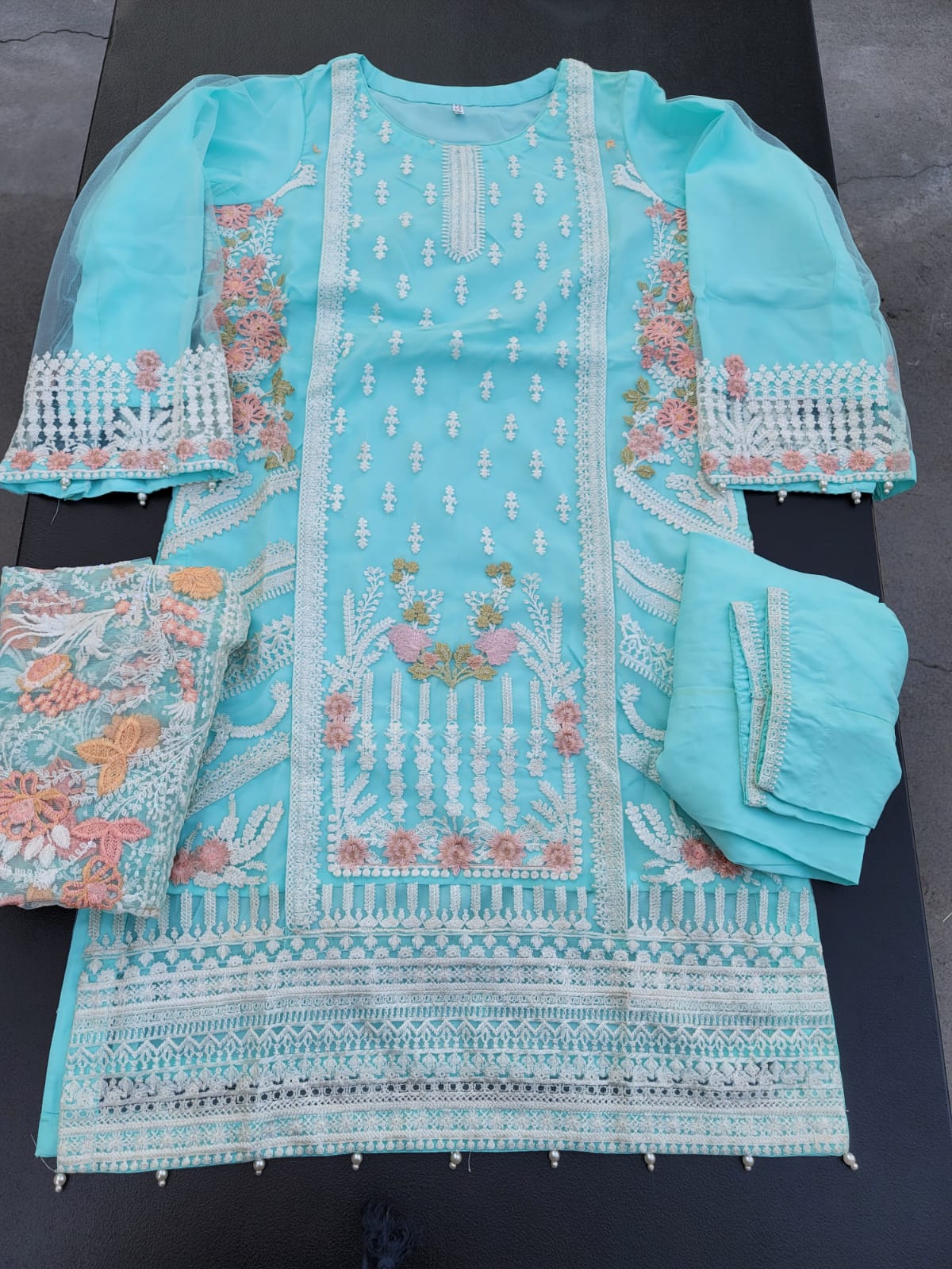 Pakistani Stitched Embroidery Party Wear Dresses Ready To Ship