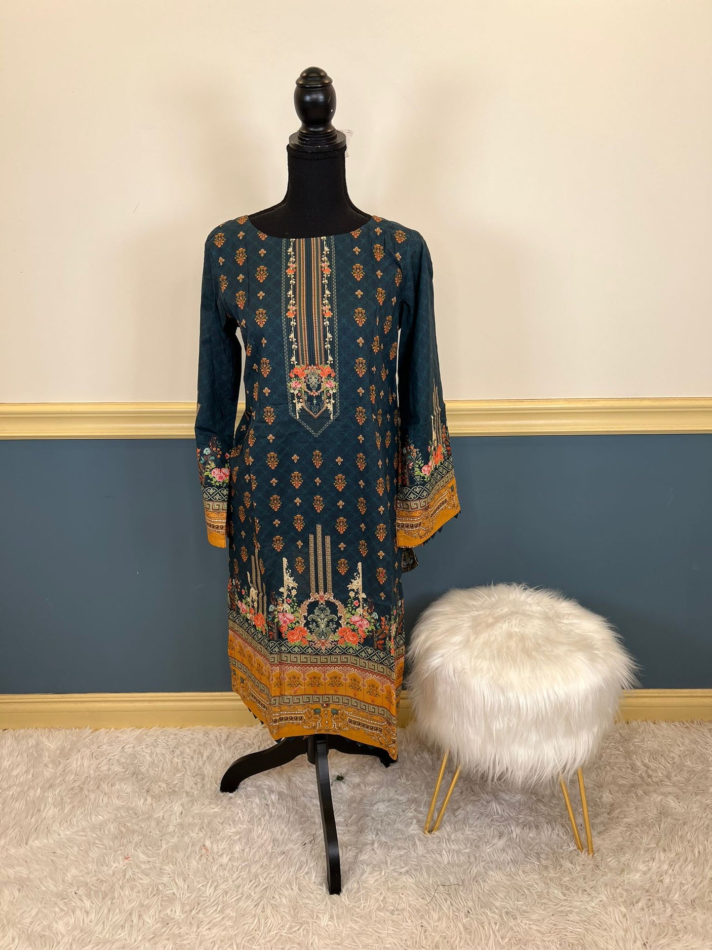 Pakistani 1 Piece Embroidered Silk kurti Ready To Ship