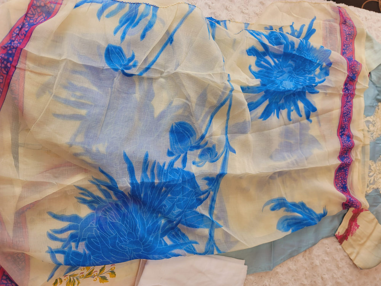 Indian Cotton Stitched Embroidery Suit Ready To Ship