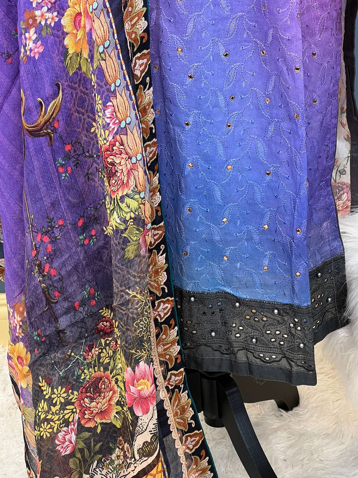 Pakistani Stitched lawn Embroidered Salwar kameez ready to ship