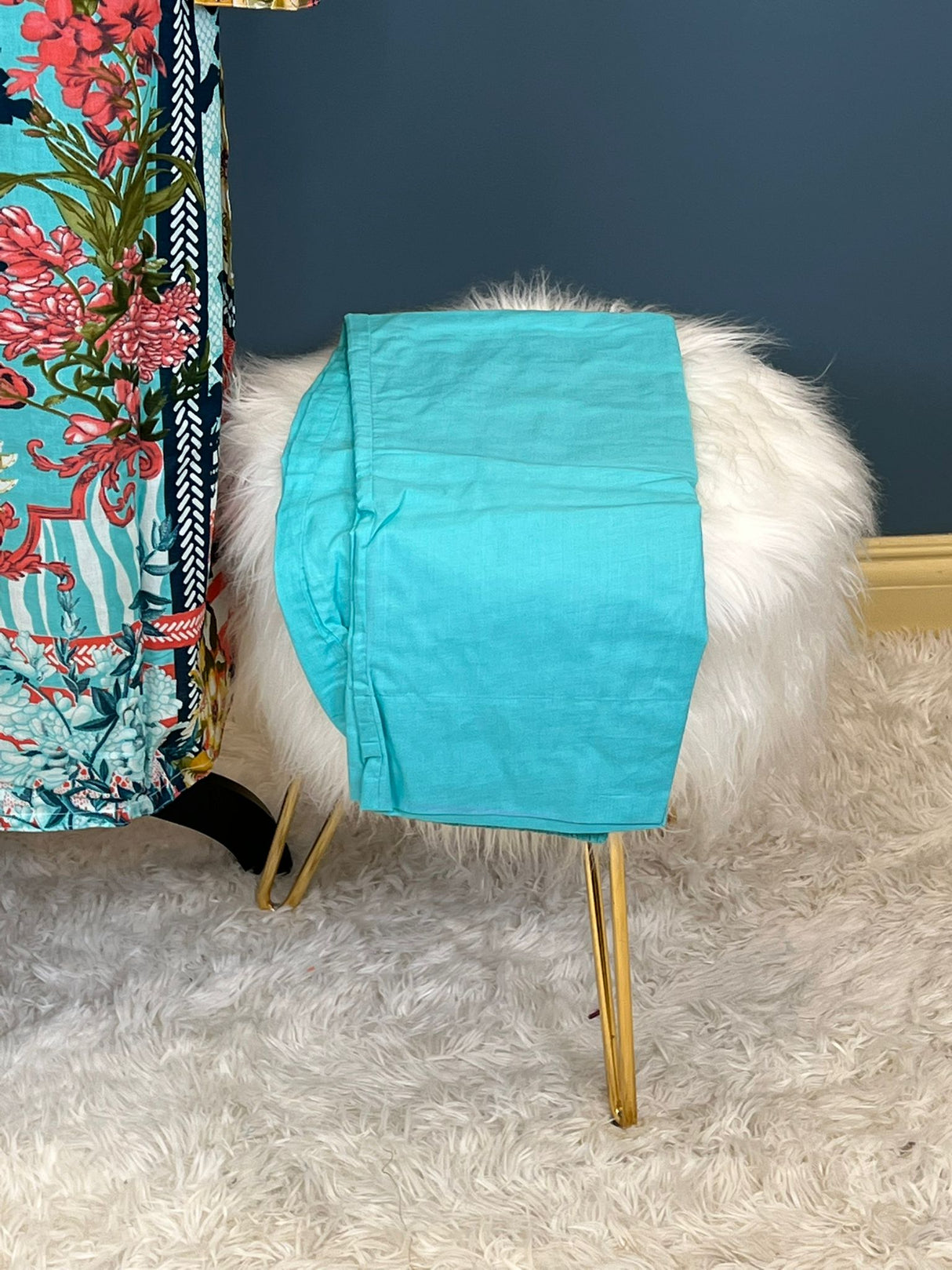 Indian Cotton Stitched Embroidery Suit Ready To Ship