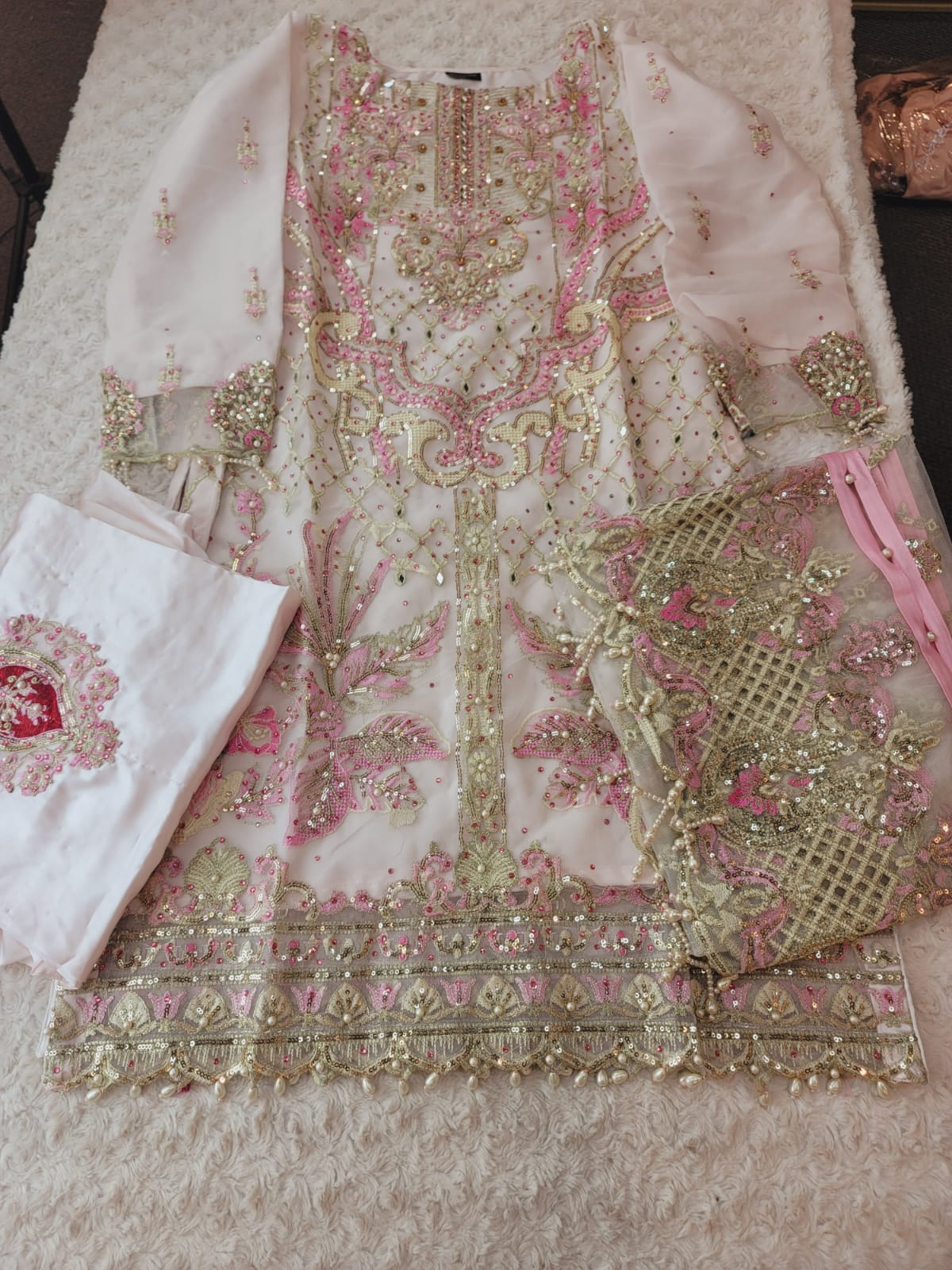 Pakistani Stitched Embroidery Party Wear Dresses Ready To Ship