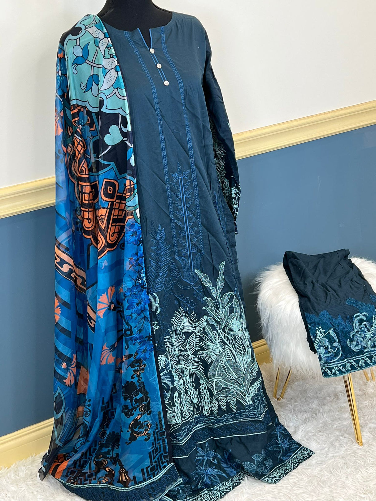 Luxury Embroidered lawn Ready To Ship