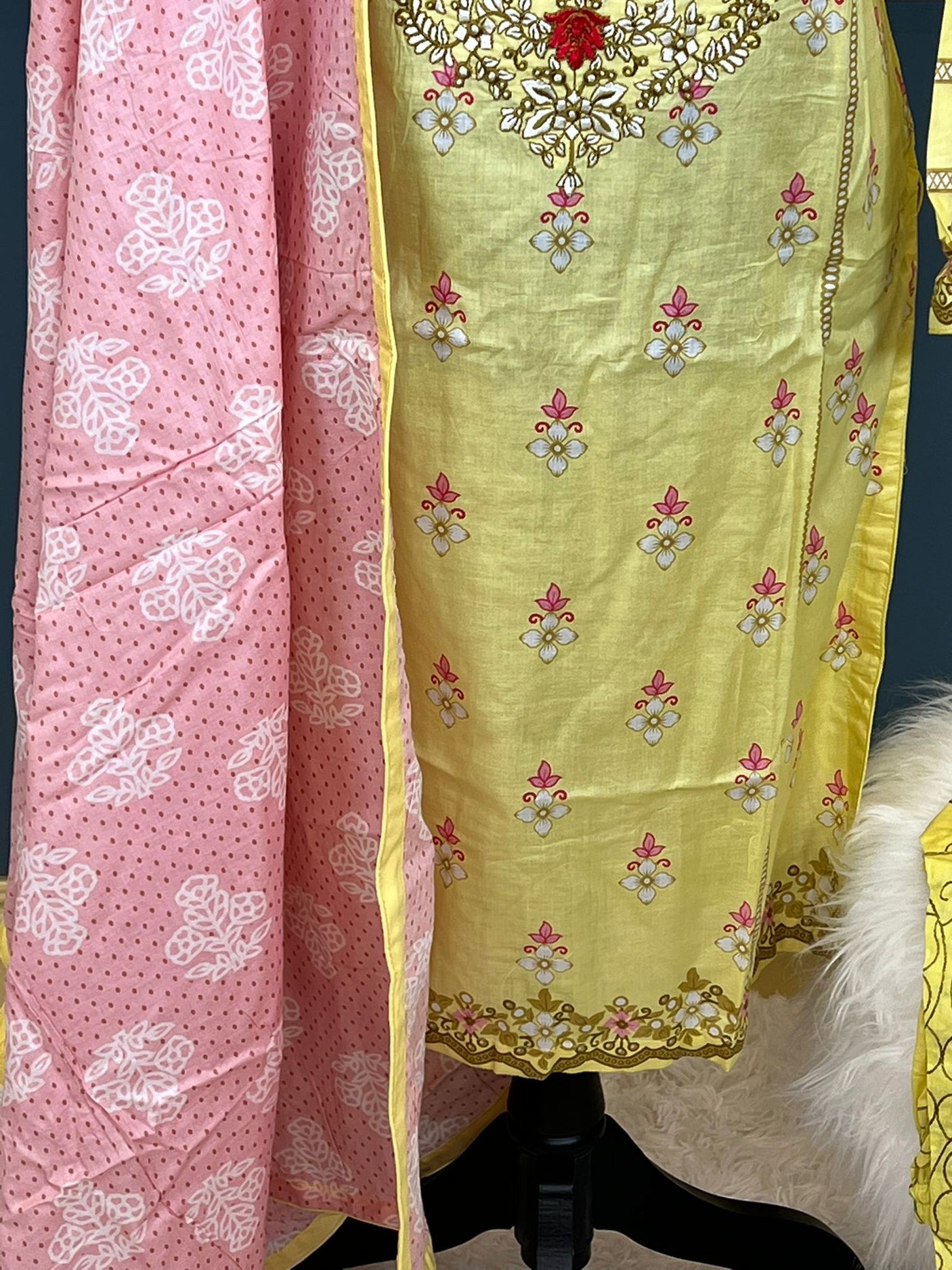 Pakistani Stitched lawn Embroidered Salwar kameez ready to ship