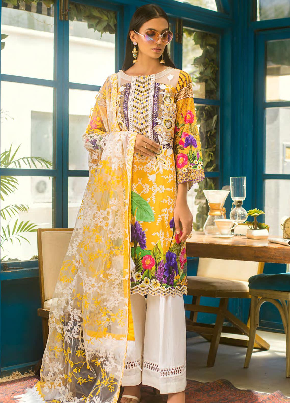 Erum Khan Embroidered Lawnr 100% Original