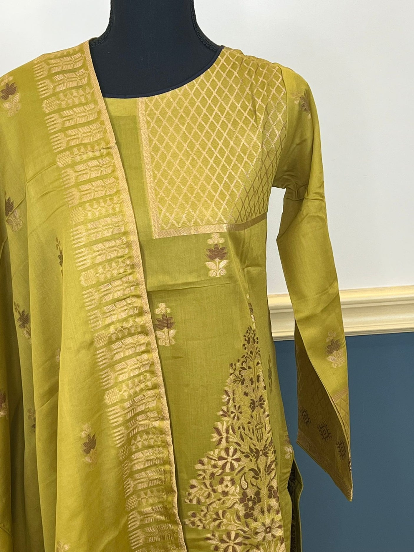 Pakistani lawn stitched Embroidered Suit Ready To Ship