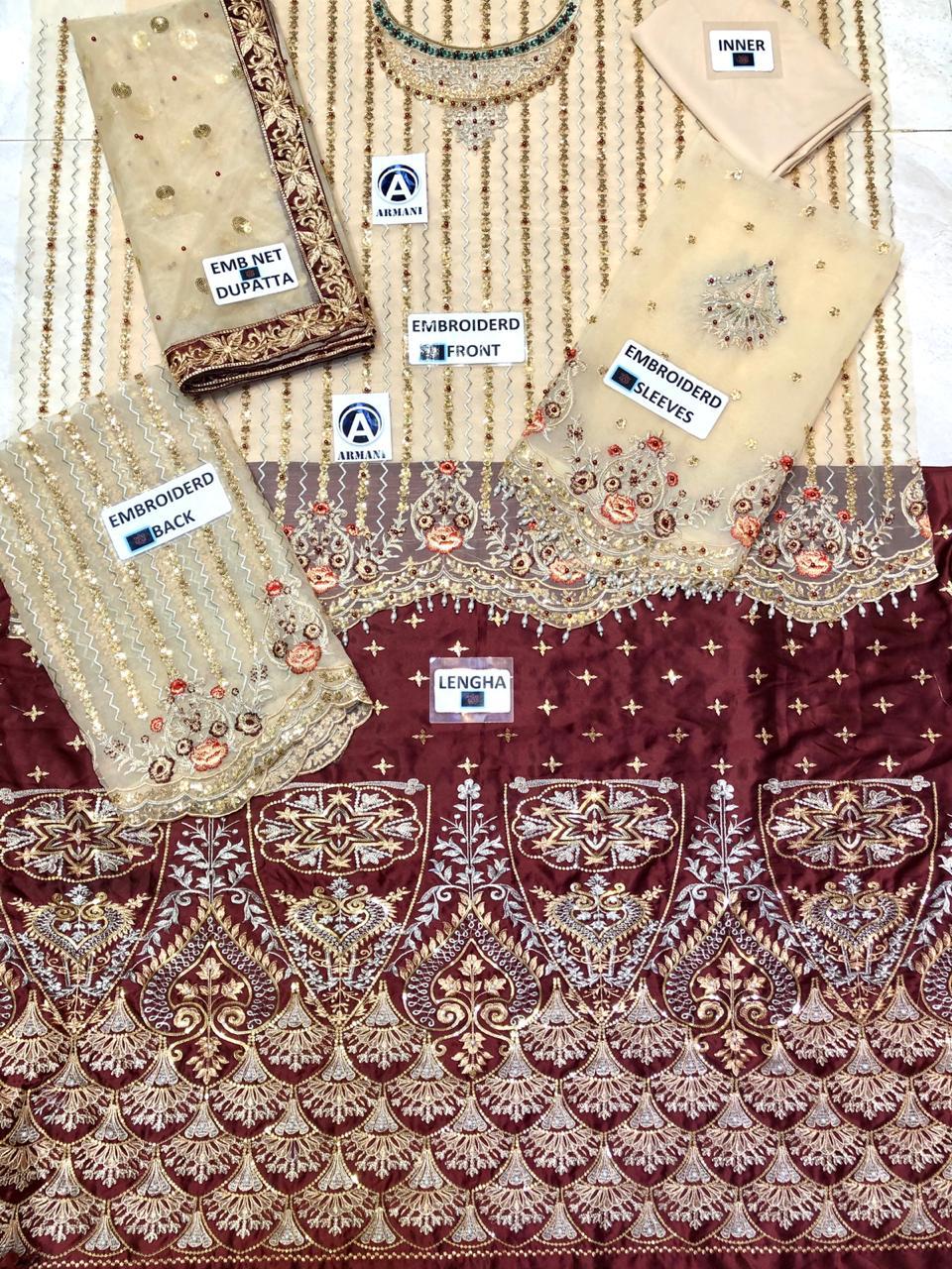 Pakistani Stitched Embroidery Party Wear Dresses Ready To Ship