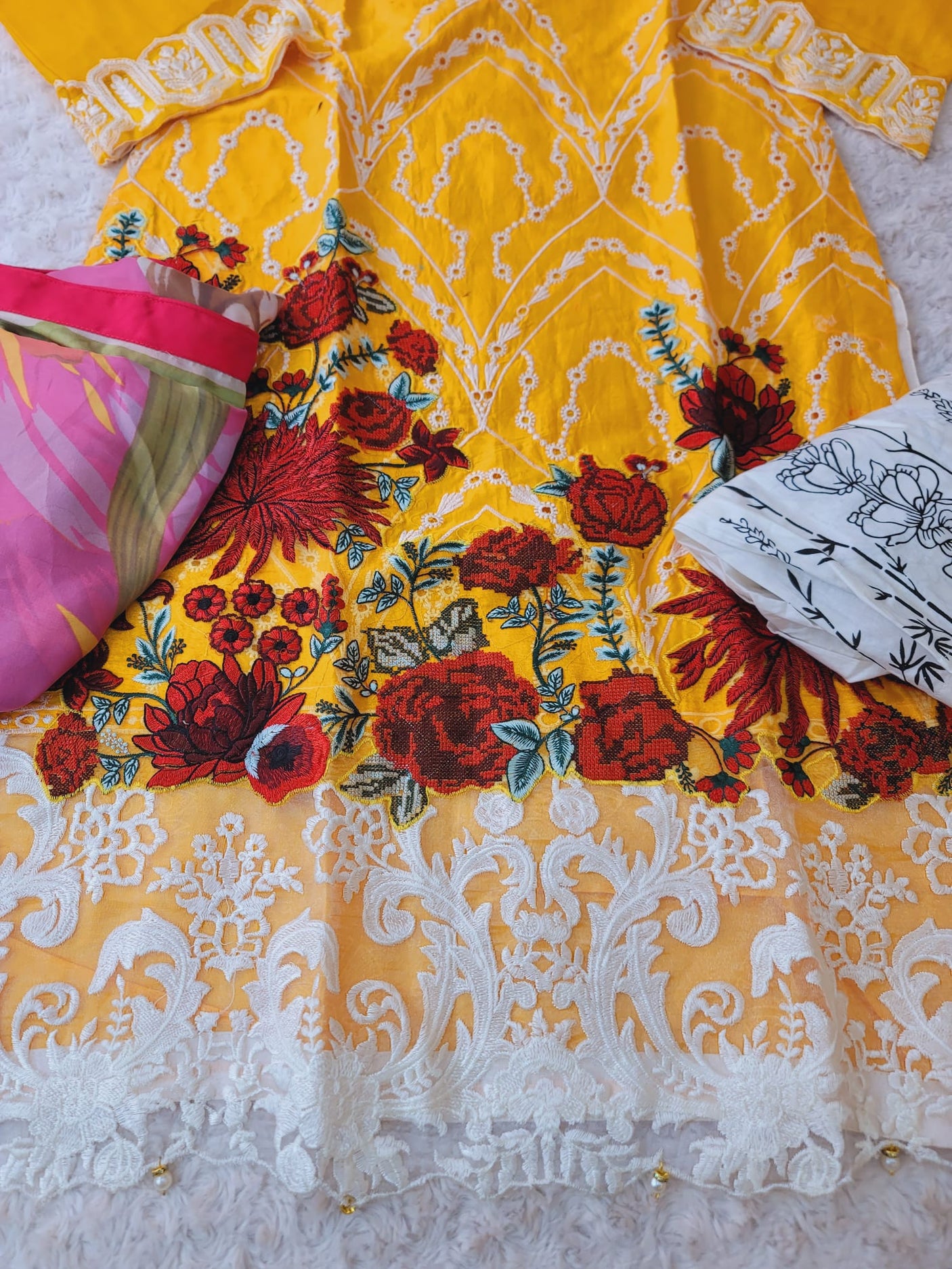 Pakistani Stitched Embroidery Lawn Suit Ready To Ship