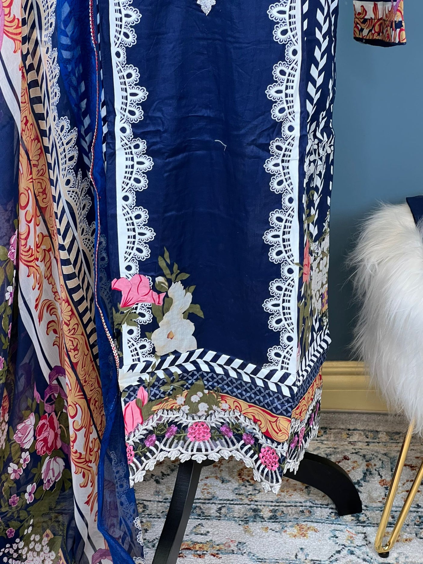 Pakistani Stitched Embroidered lawn Salwar kameez ready to ship