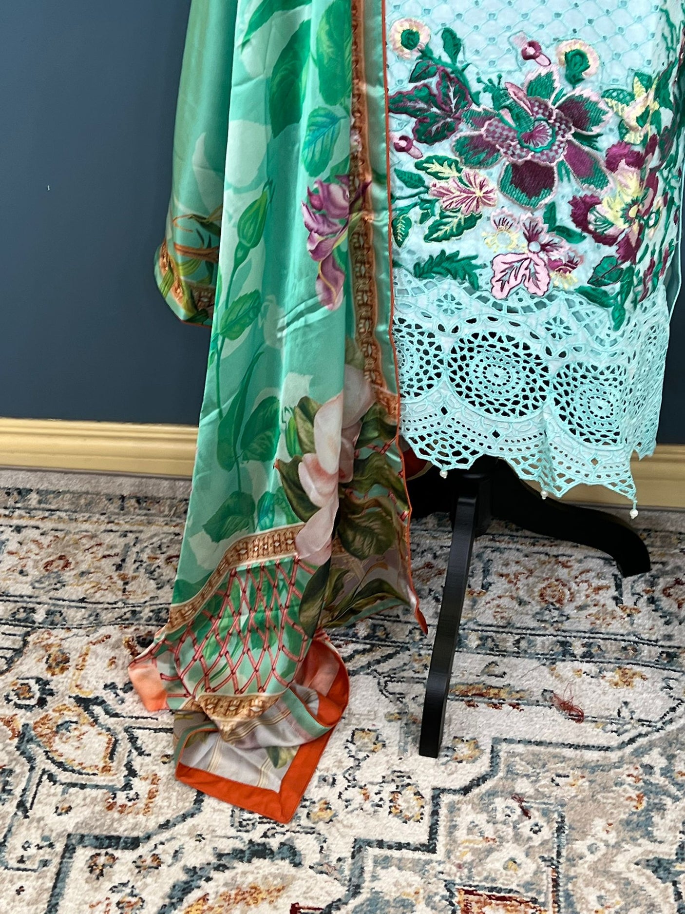 Pakistani Stitched Embroidery Lawn Suit Ready To Ship