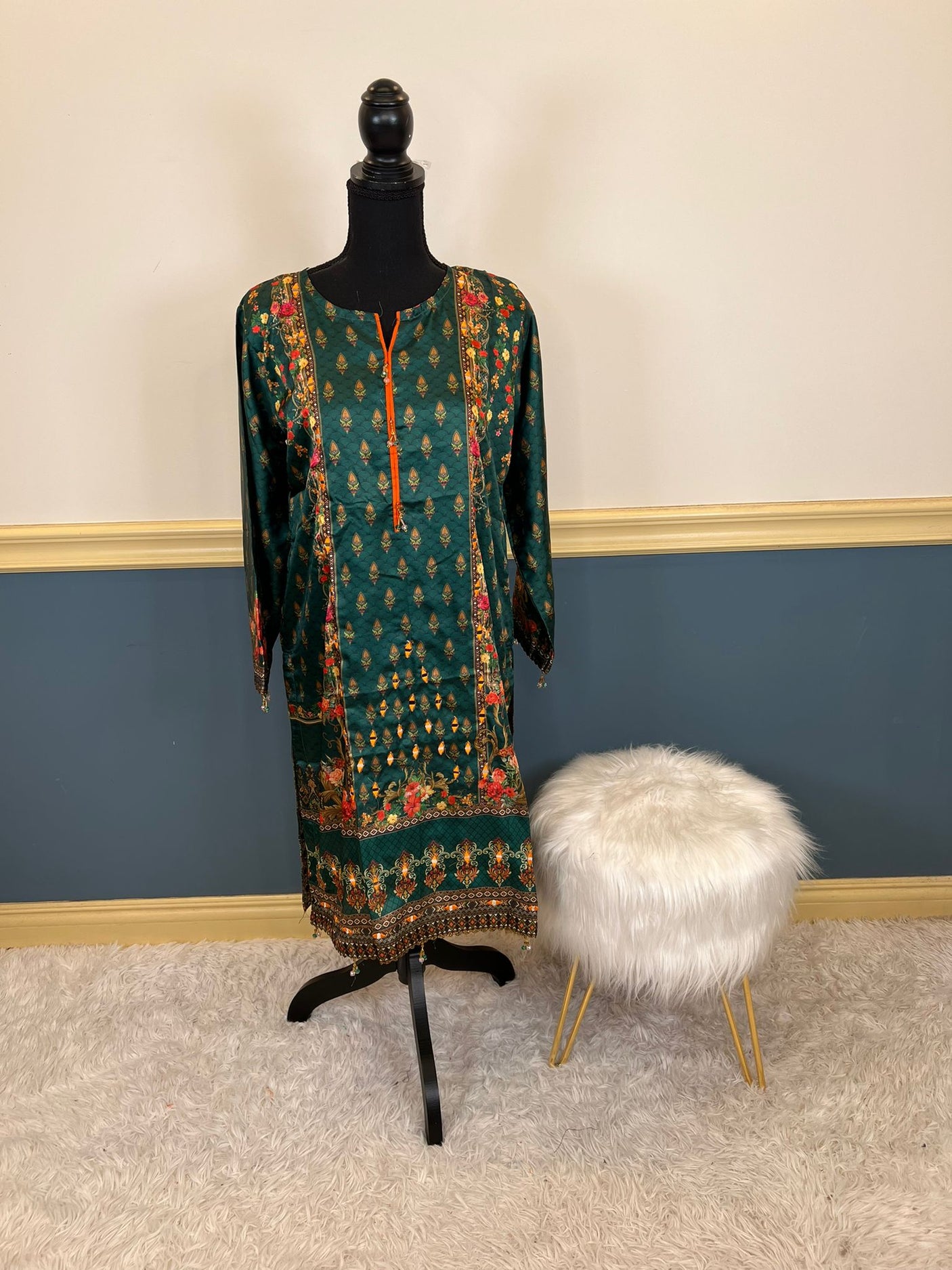 Pakistani 1 Piece Embroidered Silk kurti Ready To Ship