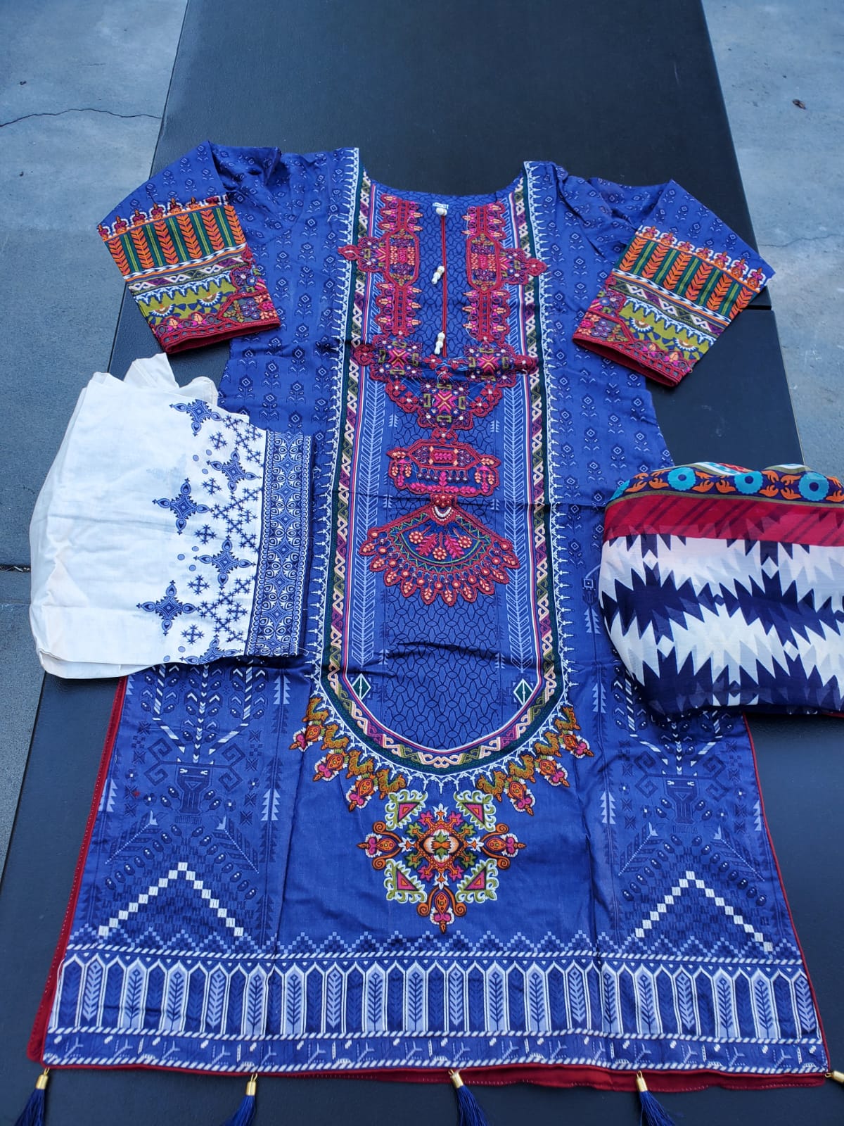 Pakistani Stitched Embroidery Lawn Suit Ready To Ship