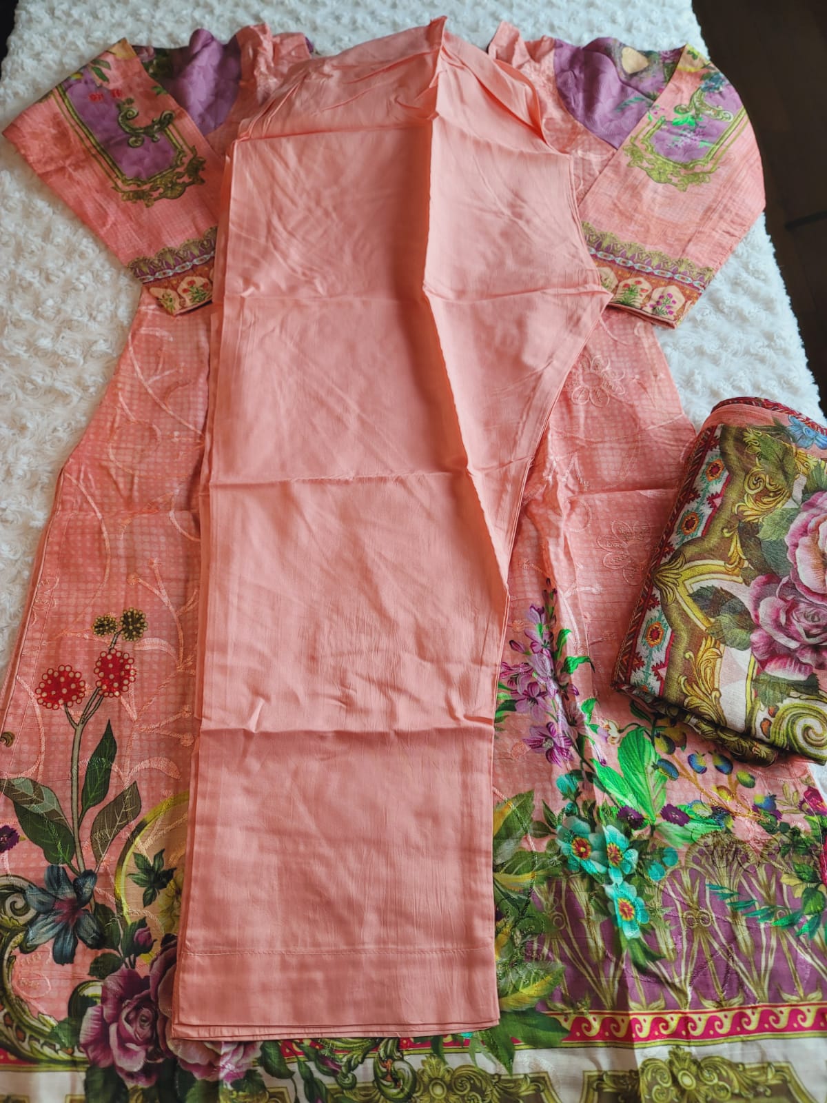 Pakistani Viscos Lawn Embroidered Salwar kameez Ready To Ship