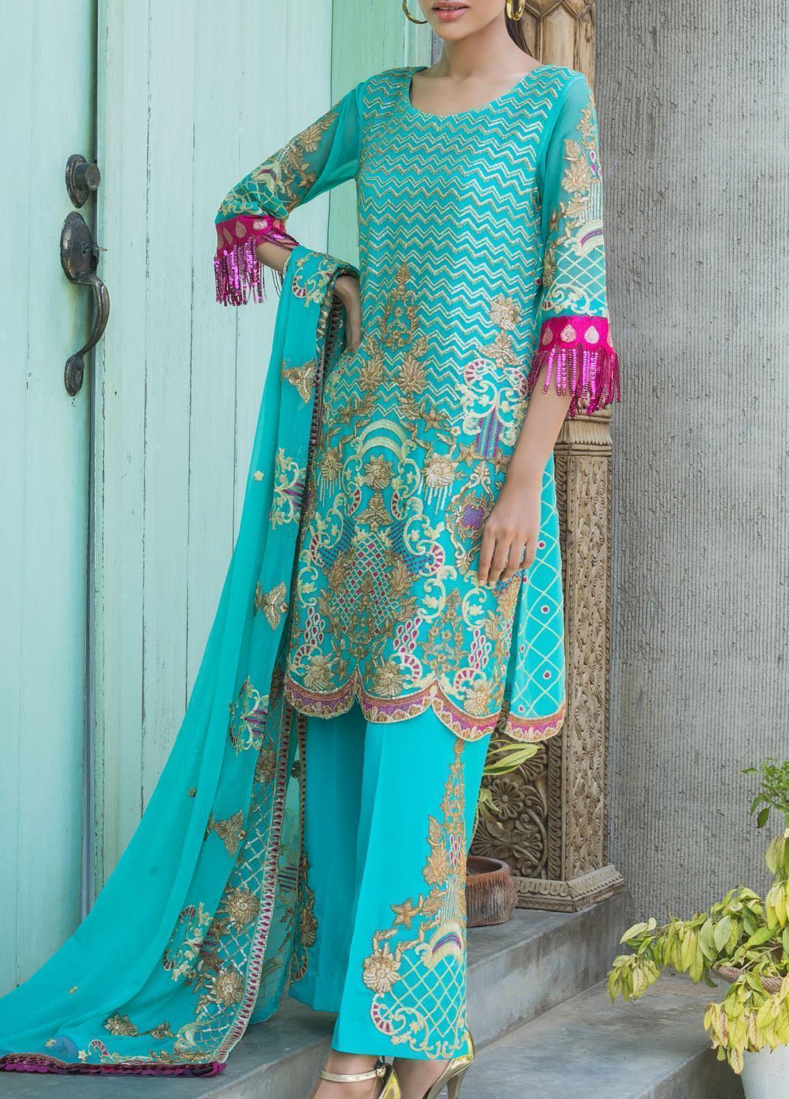 Embroidered Pure Chiffon Collection 2020 By Zohan Textiles