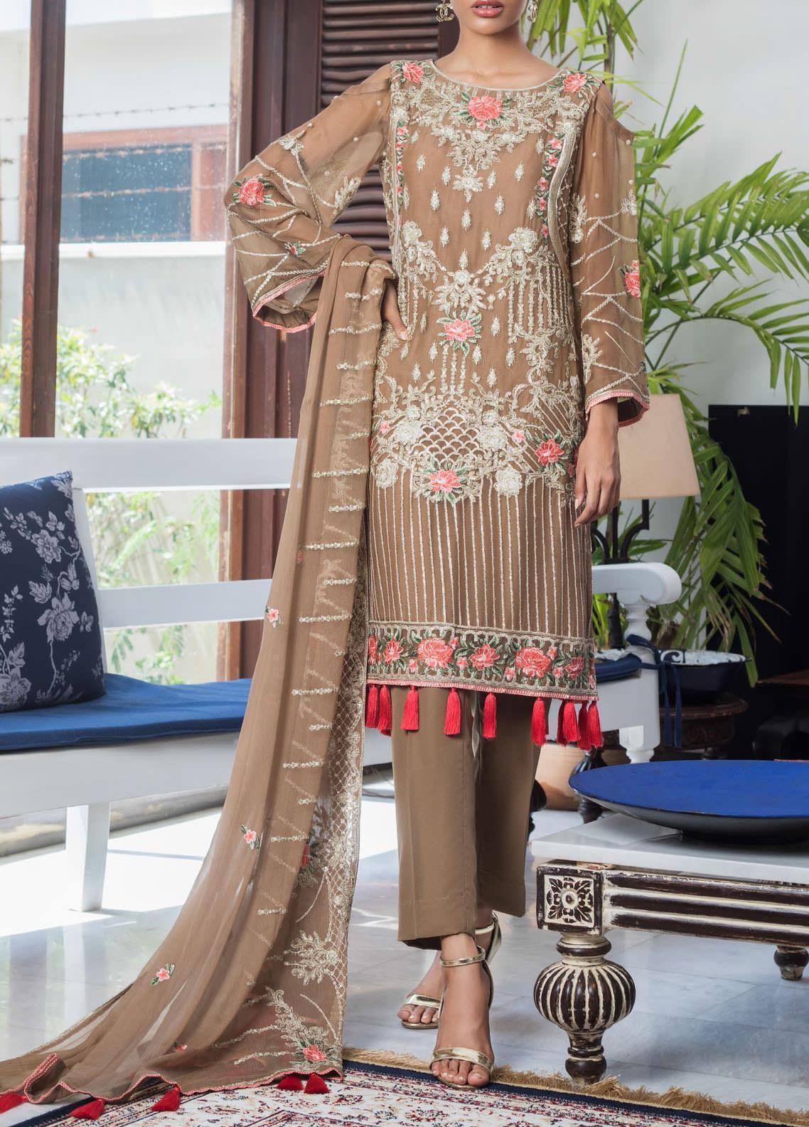 Embroidered Pure Chiffon Collection 2020 By Zohan Textiles
