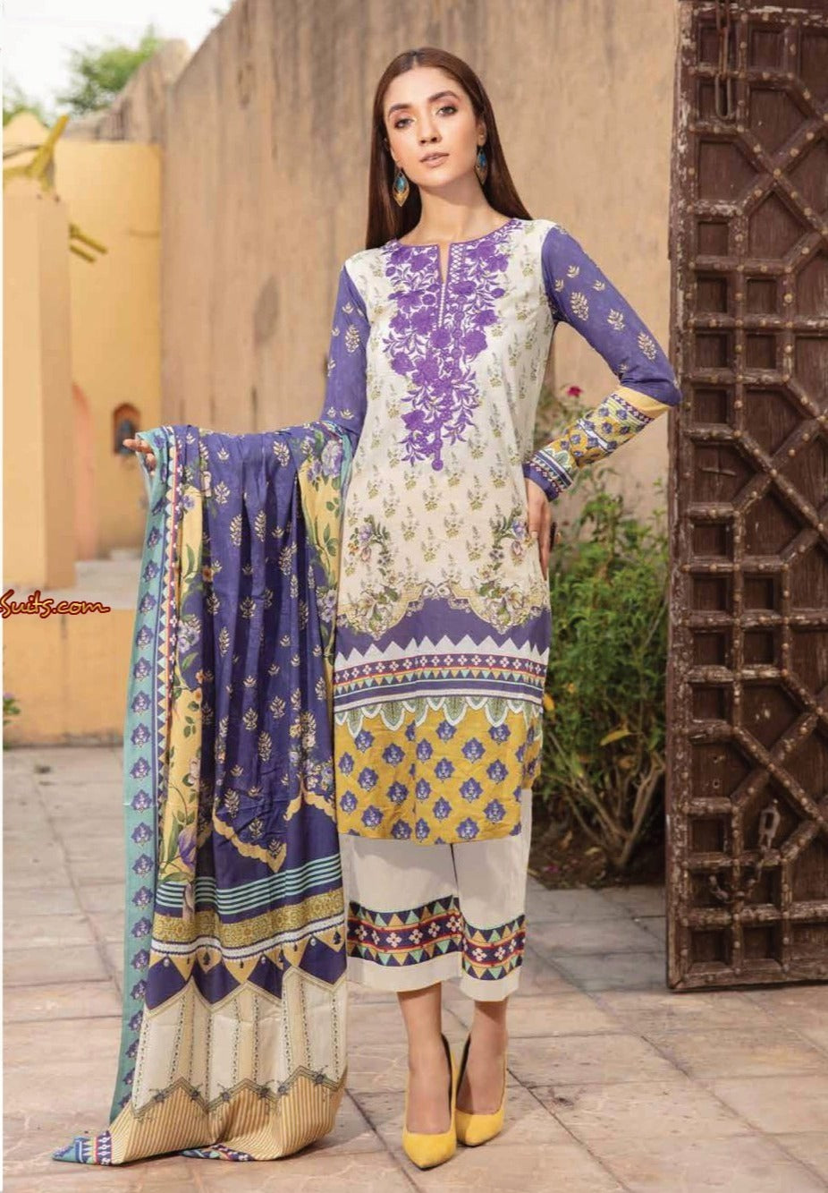 Johra Pearl Embroidered Digital Printed Lawn-100% Original Guaranteed