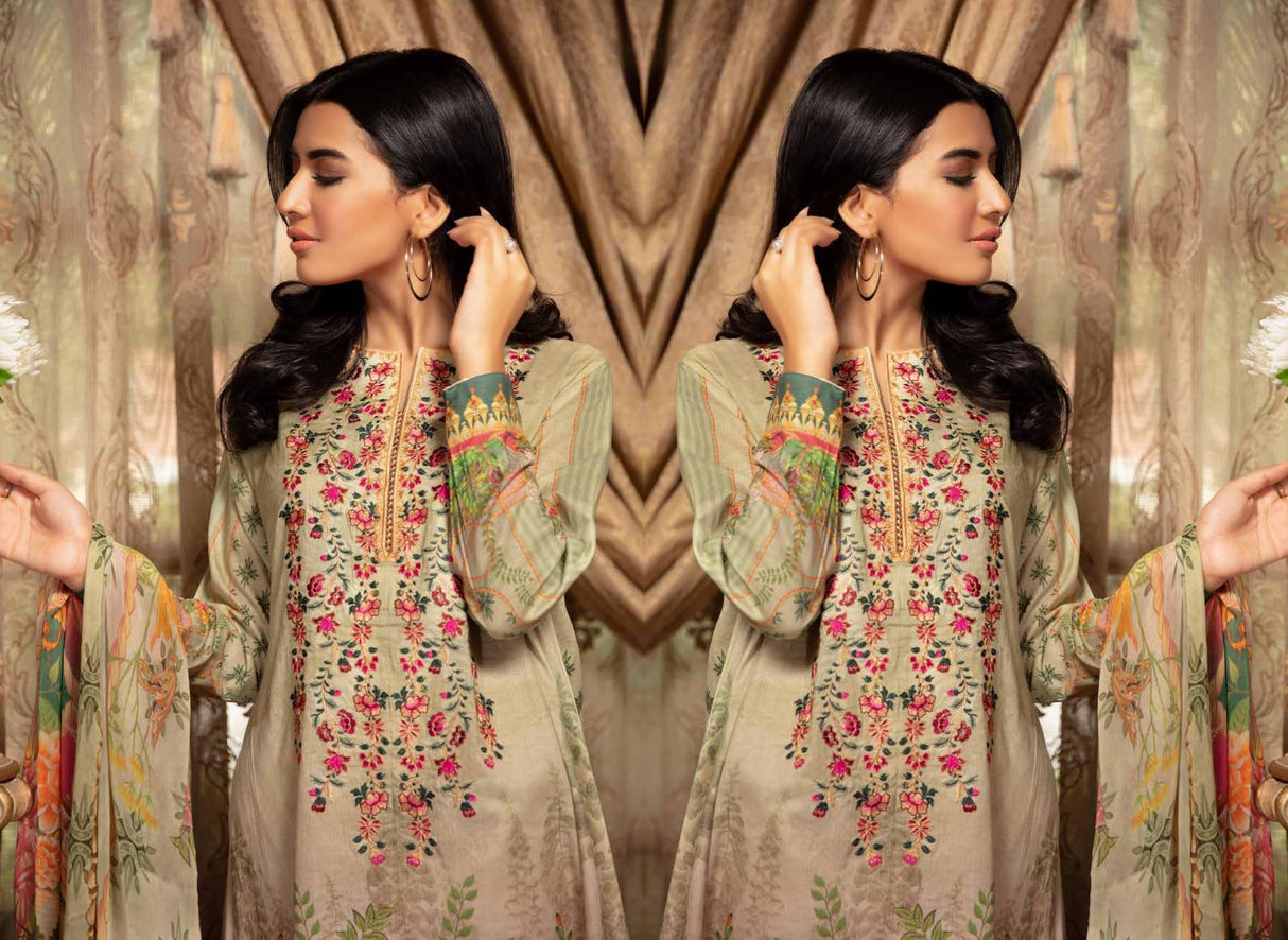 Johra Gulya Embroidered Digital Printed Lawn-100% Original Guaranteed