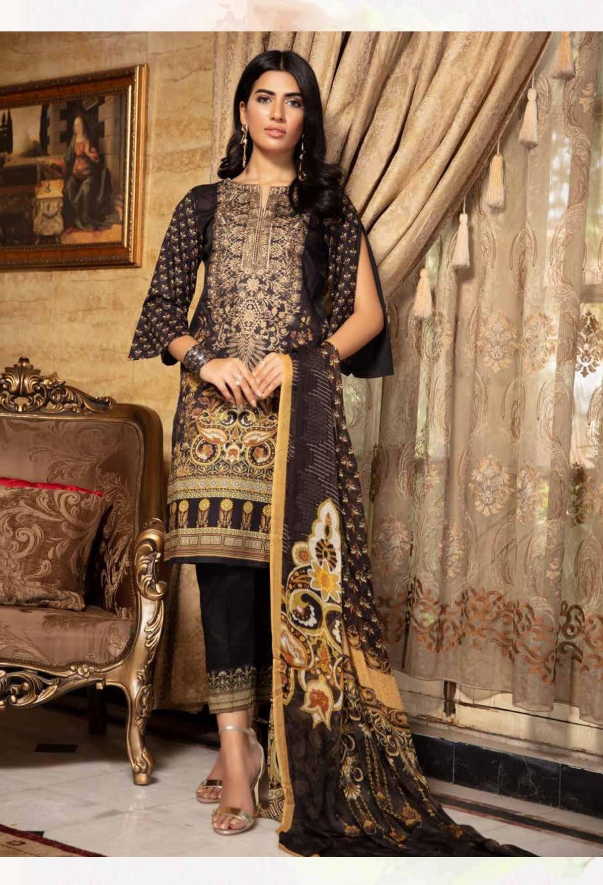 Johra Gulya Embroidered Digital Printed Lawn-100% Original Guaranteed