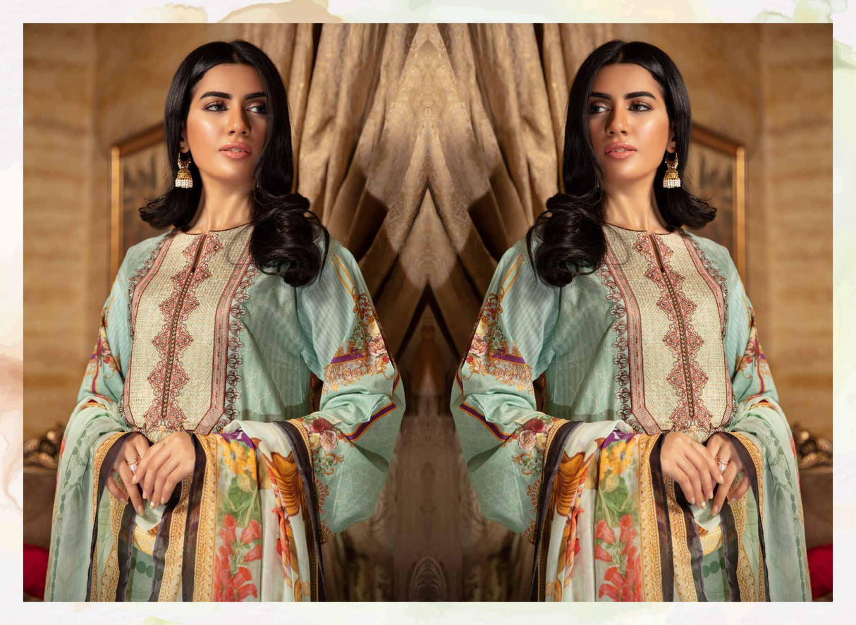 Johra Gulya Embroidered Digital Printed Lawn-100% Original Guaranteed