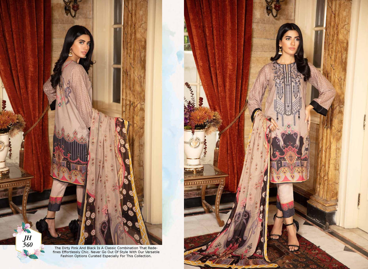 Johra Gulya Embroidered Digital Printed Lawn-100% Original Guaranteed