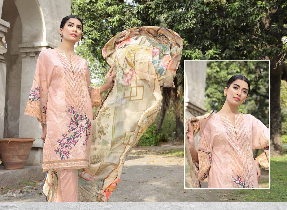 Johra Ajmi Embroidered Lawn Collection-100% Original Guaranteed