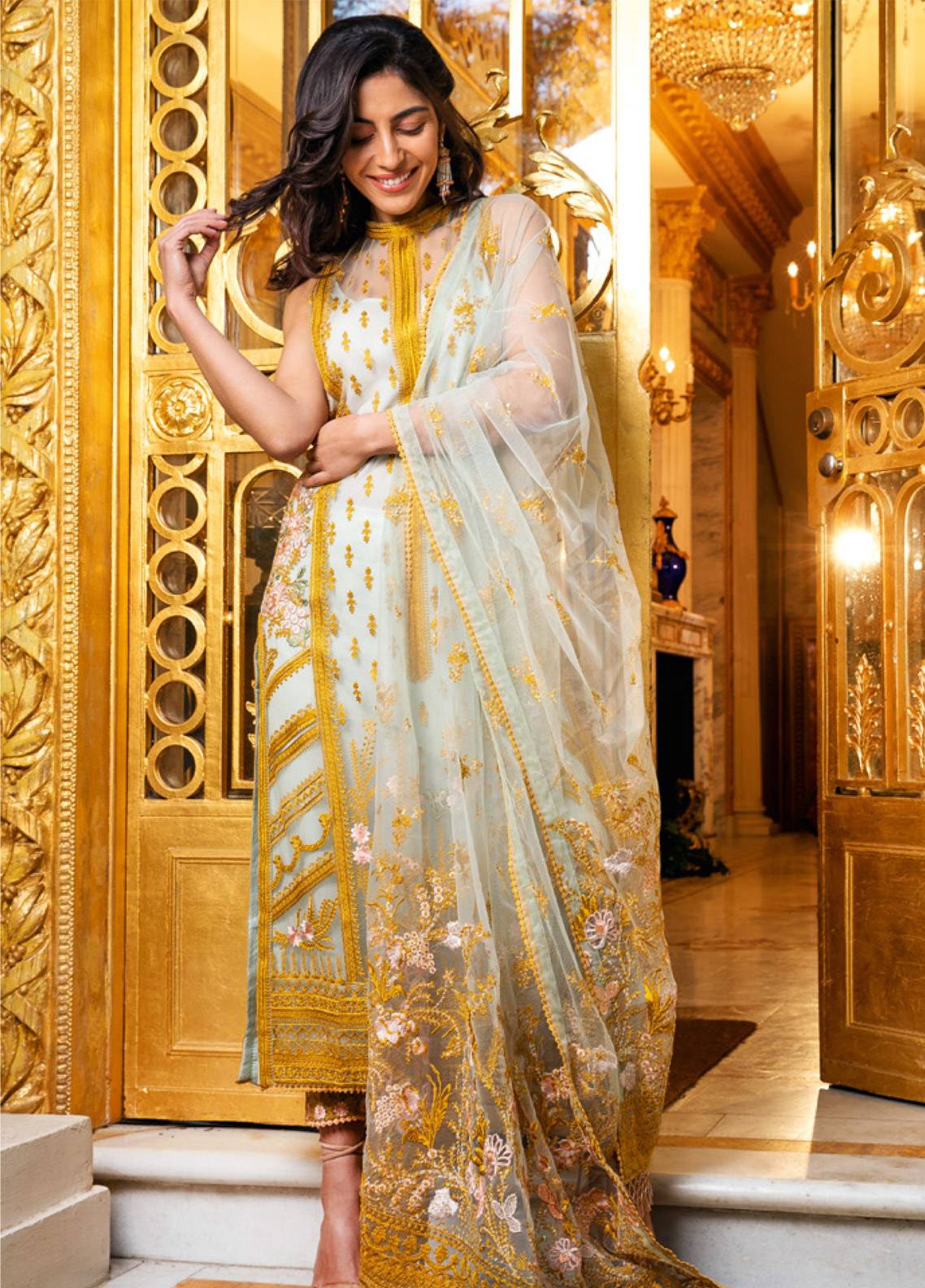 Pakistani Stitched Embroidery Party Wear Dresses Ready To Ship