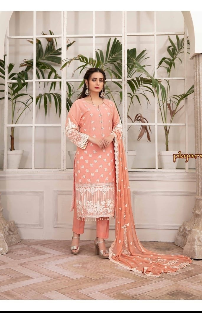 Fashion Mural Embroidered Swiss Lawn 2021 By Tawakkal