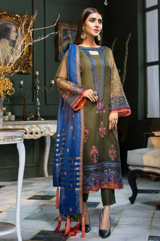 Charizma Chimmer Festive Chiffon Collection 2021-100% Original Guaranteed