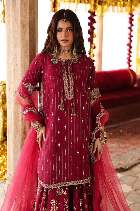 3-PC Embroidered Raw-Silk Suit by Charizma