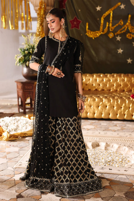 3-PC Embroidered Raw-Silk Suit by Charizma