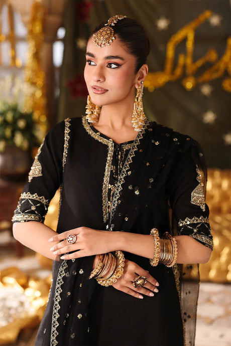 3-PC Embroidered Raw-Silk Suit by Charizma