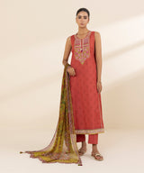 Sapphire Daily Red Embroidered Lawn Suit - Front