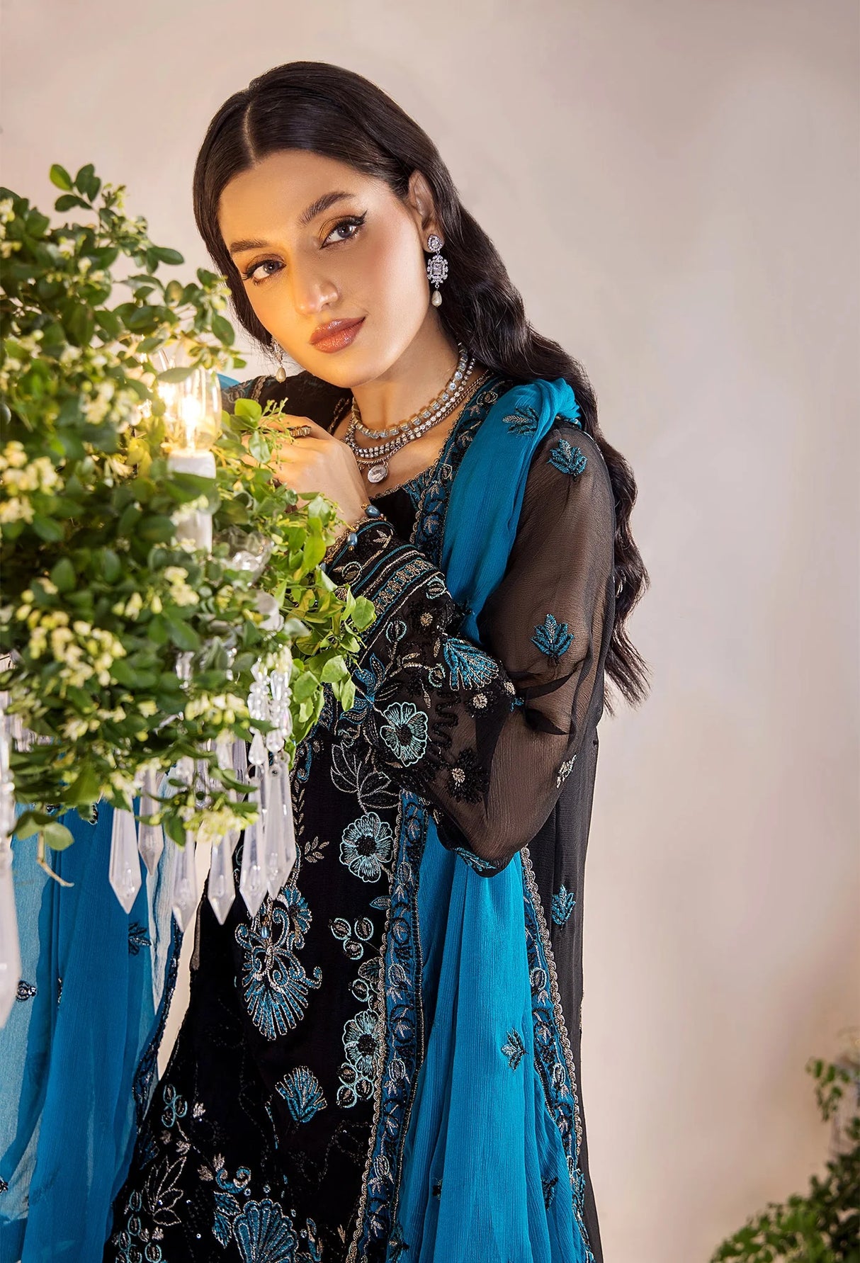 Lueur By Adans Libas Luxury Chiffon Embroidered Collection