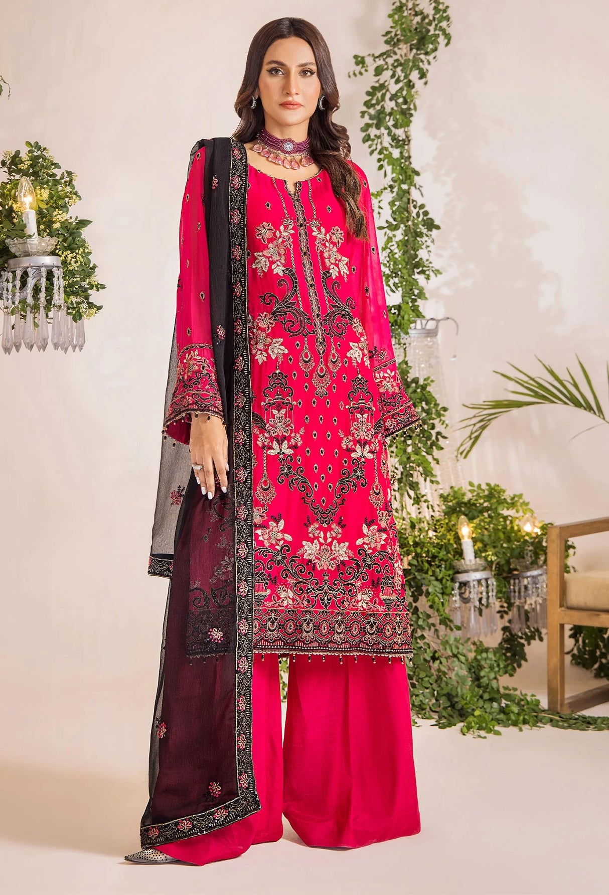 Lueur By Adans Libas Luxury Chiffon Embroidered Collection