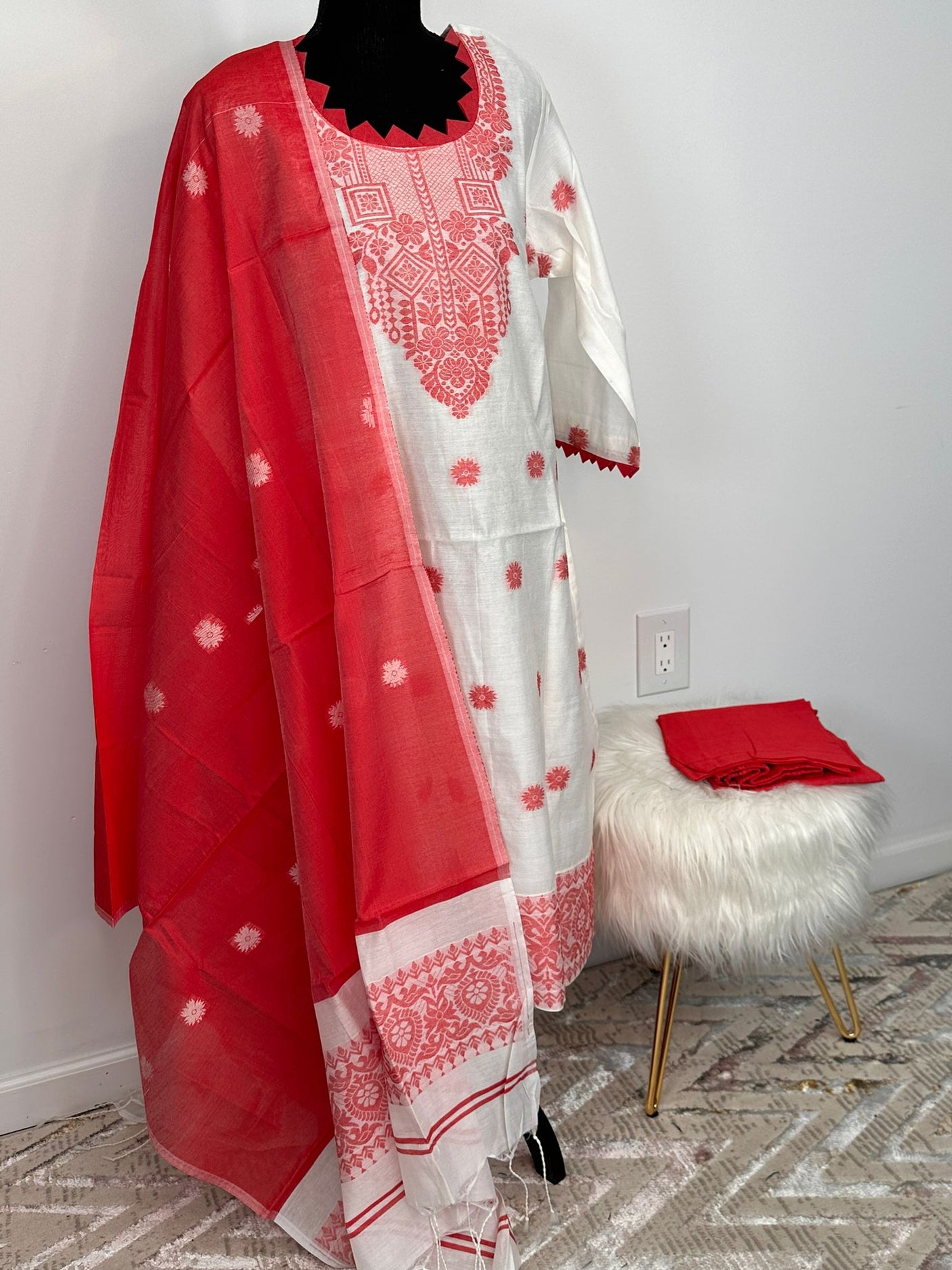 Pure Handloom Taath Jamdani