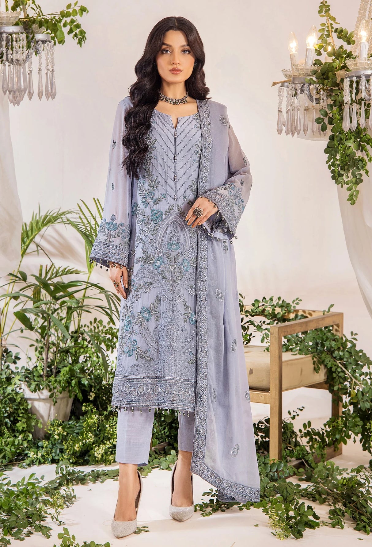 Lueur By Adans Libas Luxury Chiffon Embroidered Collection