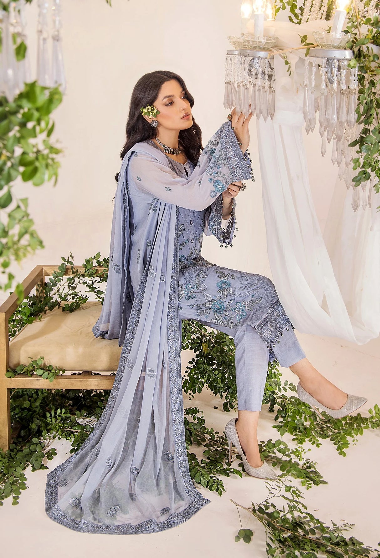Lueur By Adans Libas Luxury Chiffon Embroidered Collection