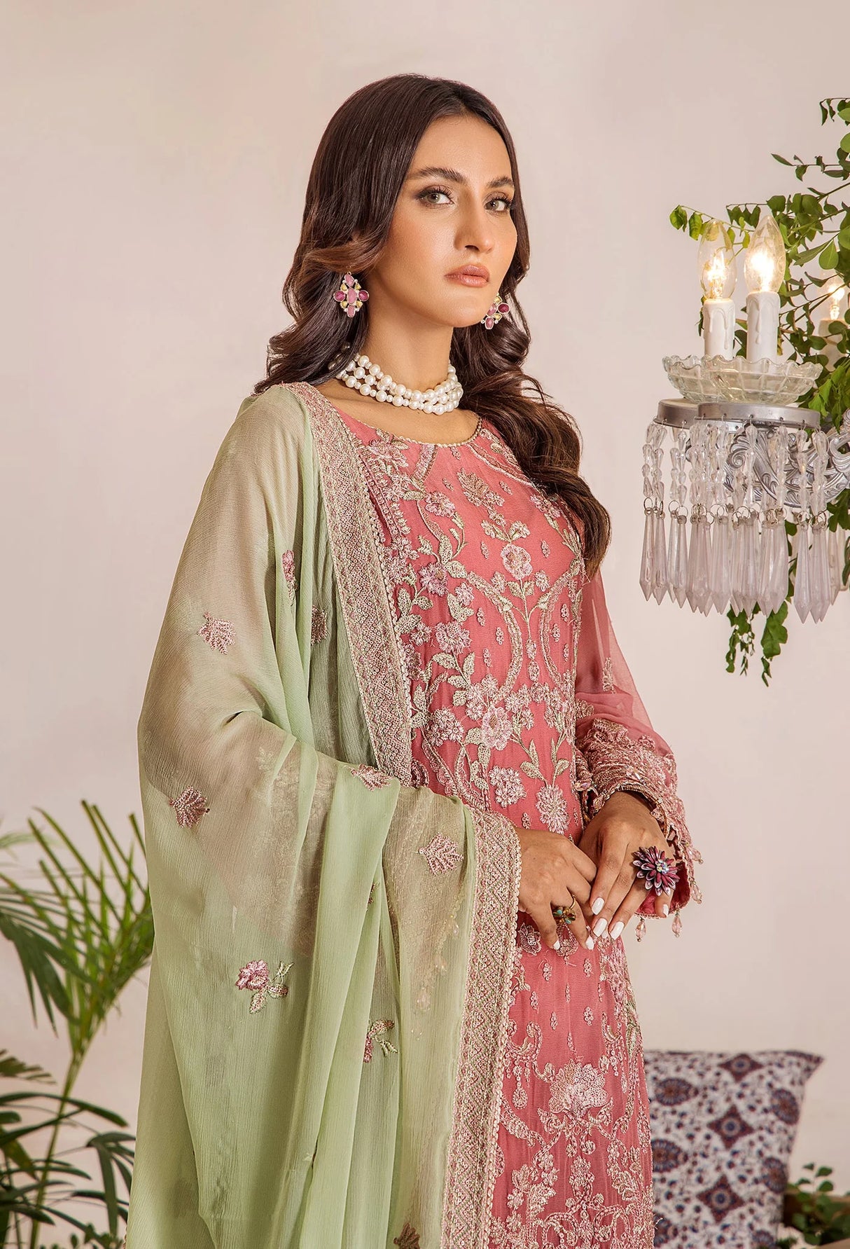 Lueur By Adans Libas Luxury Chiffon Embroidered Collection