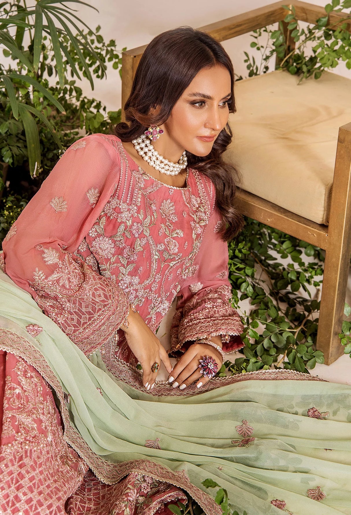 Lueur By Adans Libas Luxury Chiffon Embroidered Collection