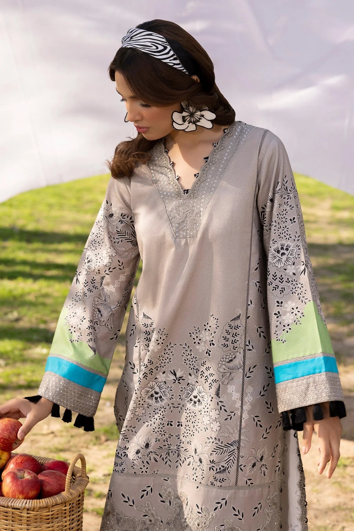 Charizma Embroidered Cotton Suit