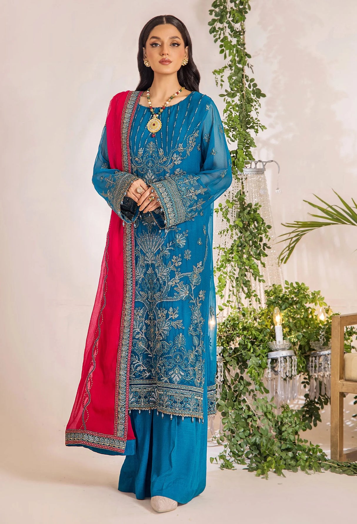 Lueur By Adans Libas Luxury Chiffon Embroidered Collection