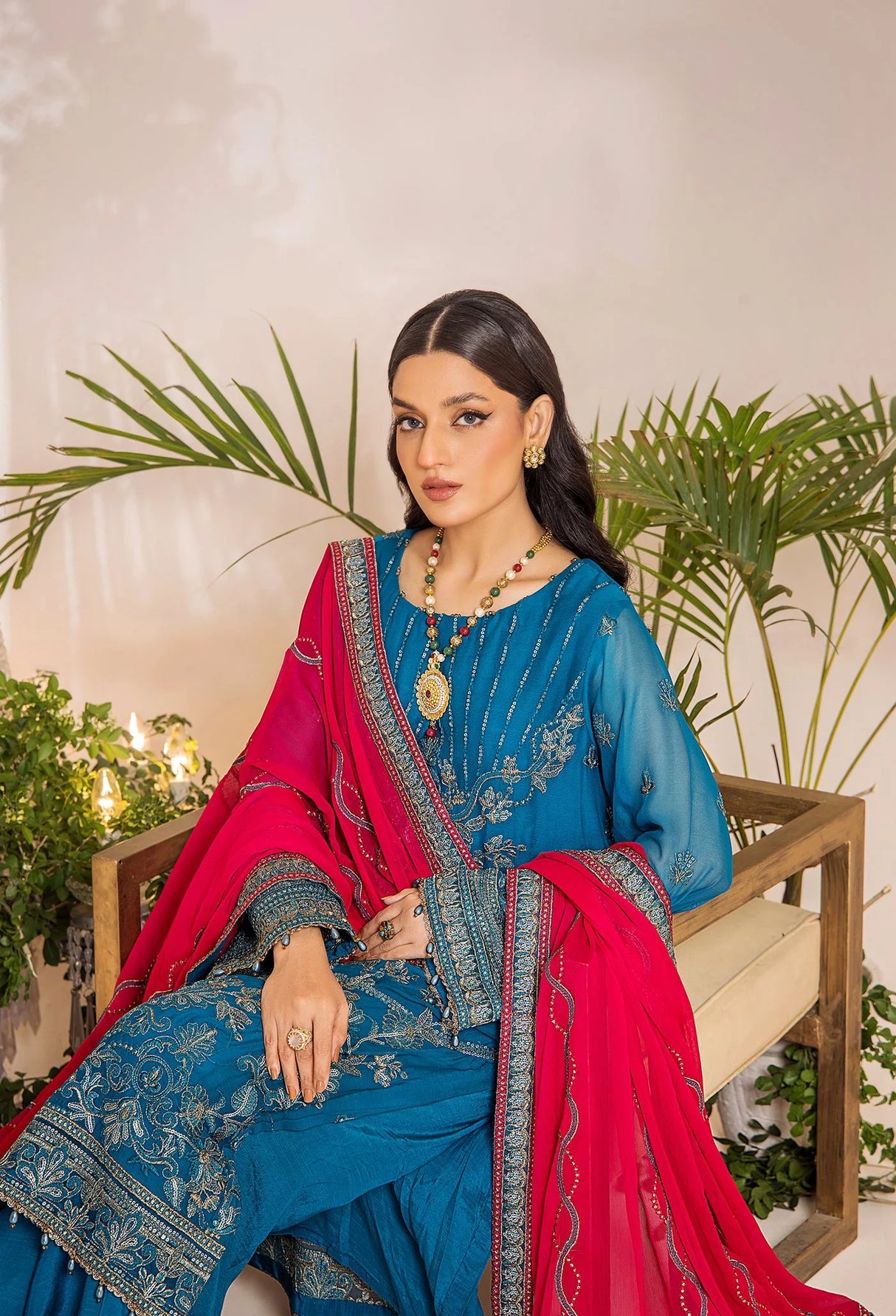 Lueur By Adans Libas Luxury Chiffon Embroidered Collection
