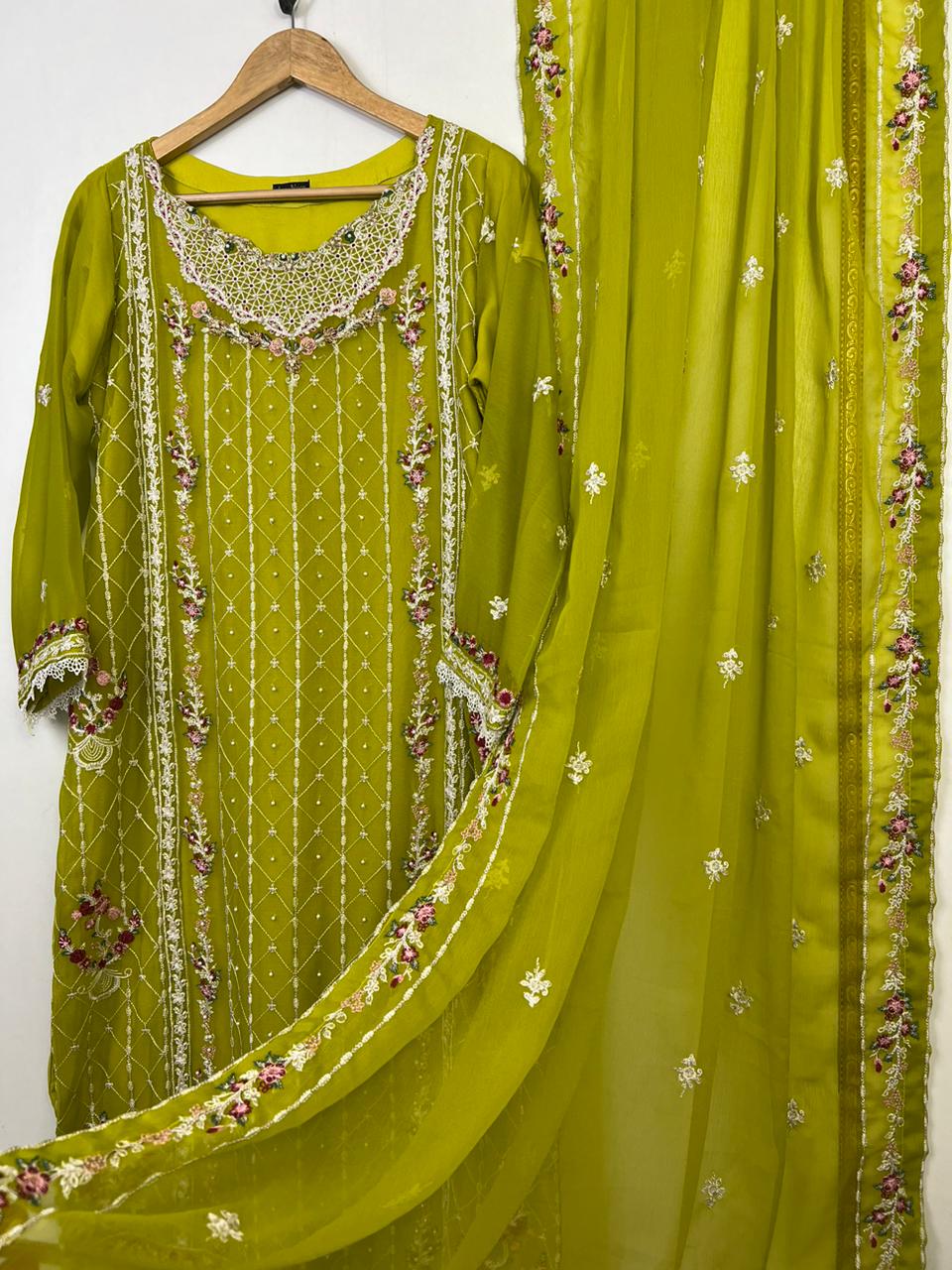Chiffon 2 Piece Kurti Ready To Ship