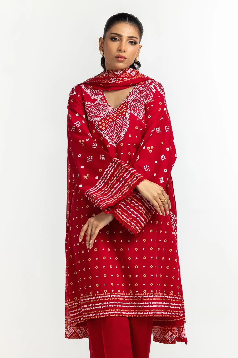 Gul Ahmed Lacquer Printed Suit